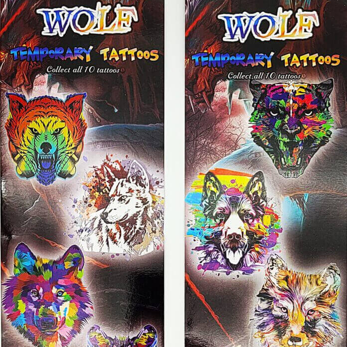 Wolves #2 Temporary Vending Tattoos (300 ct)