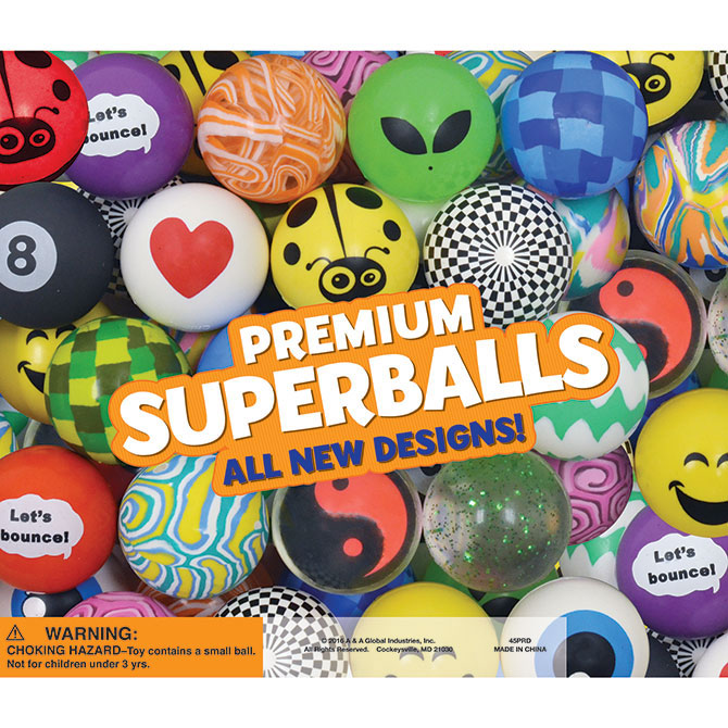 Bulk Rubber Balls 30 ASSORTED SUPERBALLS, HIGH BOUNCE BALL, BOUNCY