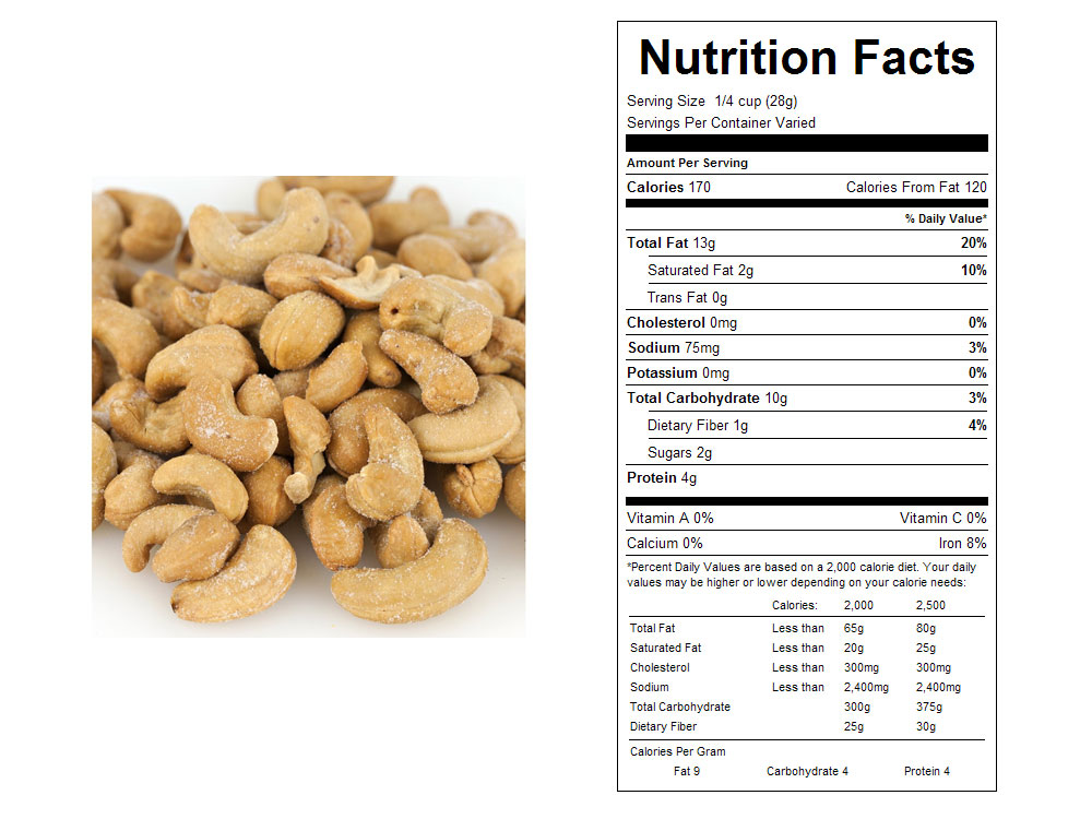 Buy Whole Roasted and Salted Bulk Cashews Vending Machine Supplies
