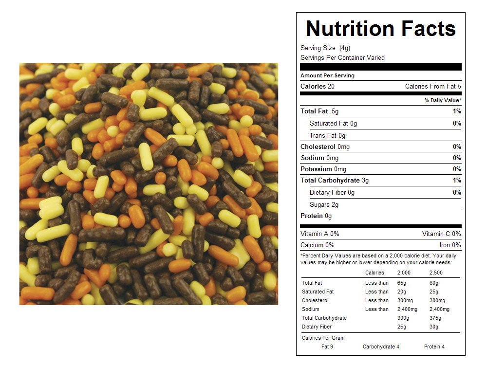 Buy Autumn Mix Bulk Sprinkles (6 lbs) Vending Machine Supplies For Sale