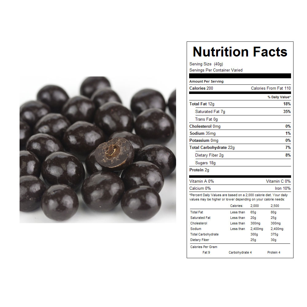 Dark Chocolate Espresso Beans Nutrition Nutrition Pics