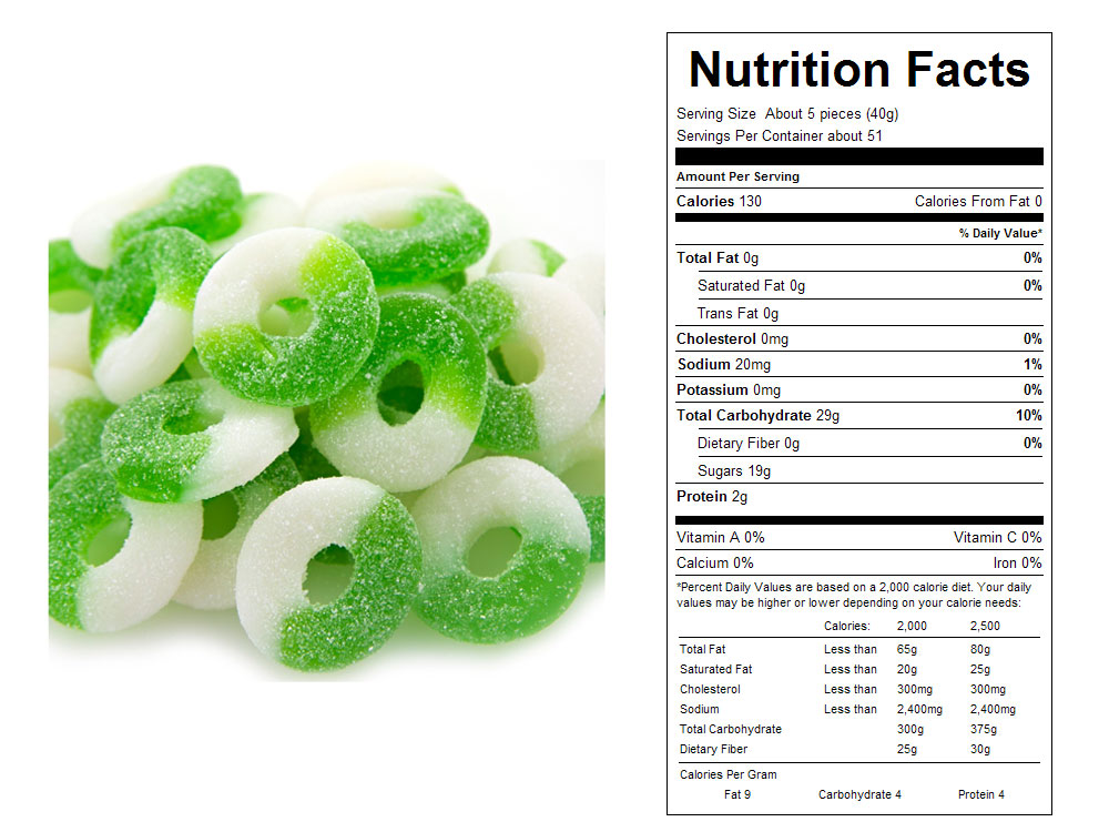 Buy Apple Gummy Rings Bulk Candy (18 lbs) Vending Machine Supplies