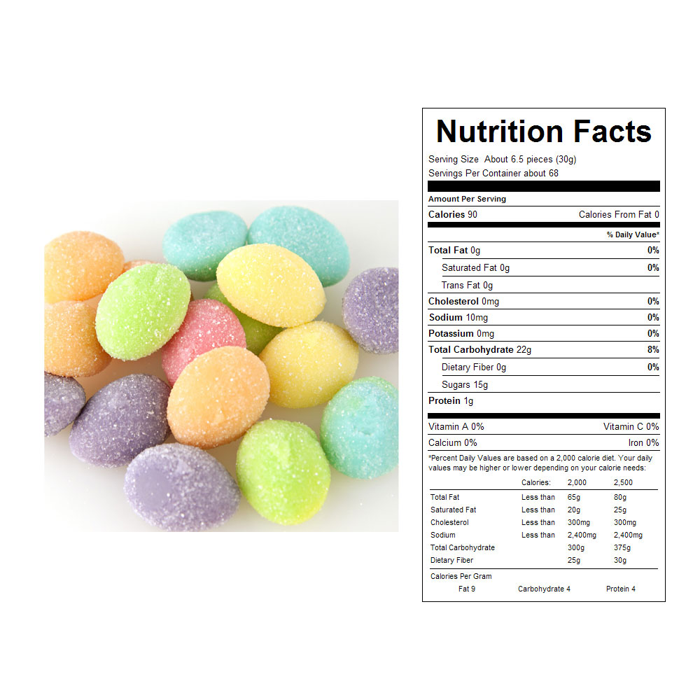 Buy Sugar Coated Gummy Eggs Bulk Candy (18 lbs) Vending Machine