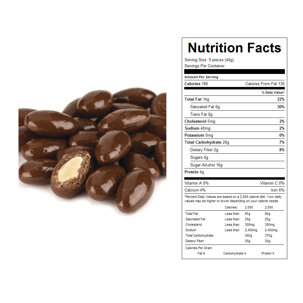 Buy No Sugar Added, Milk Chocolate Almonds Bulk Candy (10 lbs
