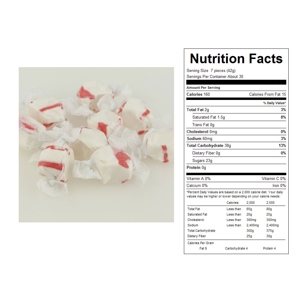 Buy Peppermint Taffy Bulk Candy (27 lbs) Vending Machine Supplies For