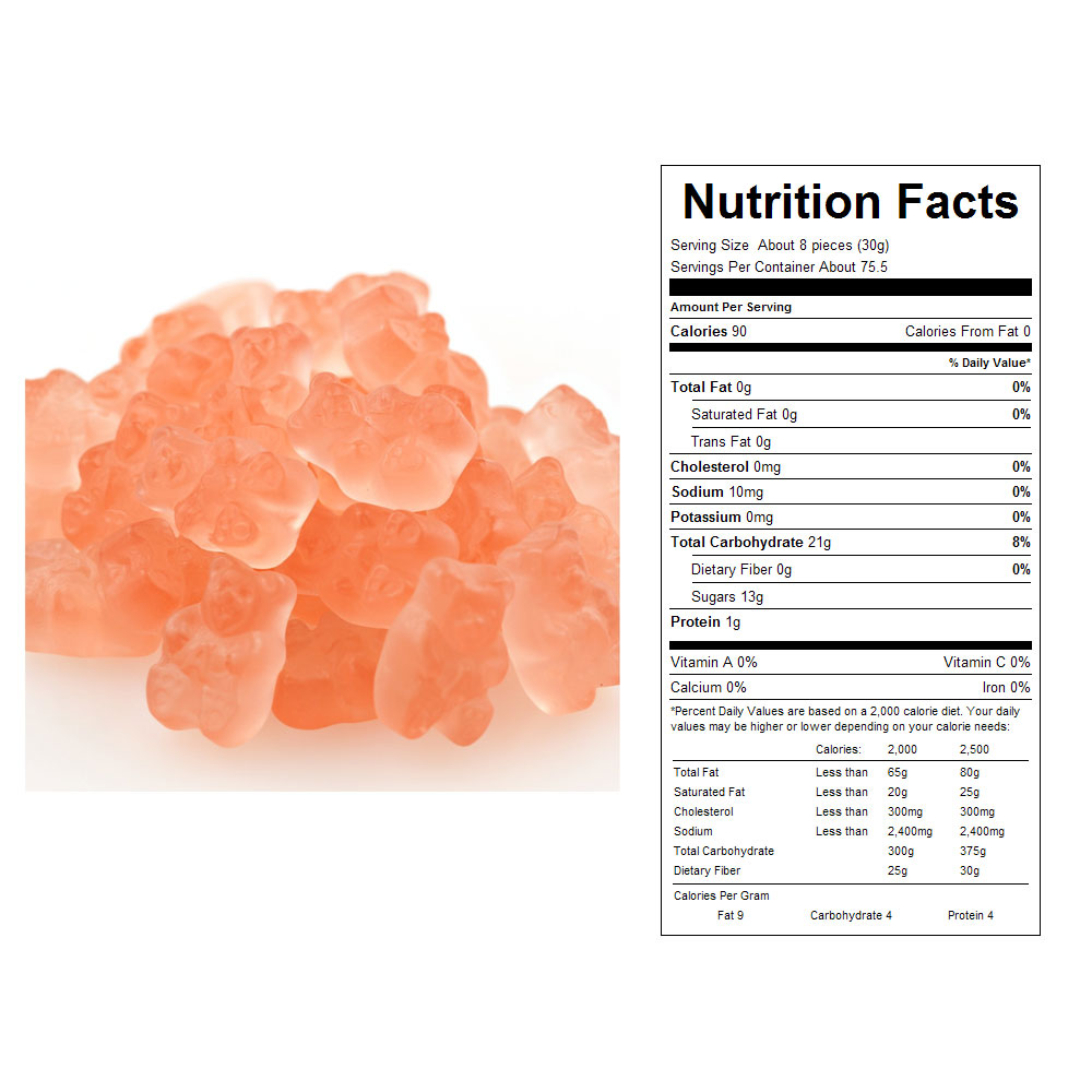 Buy Pink Grapefruit Gummy Bears Bulk Candy (20 lbs) Vending Machine