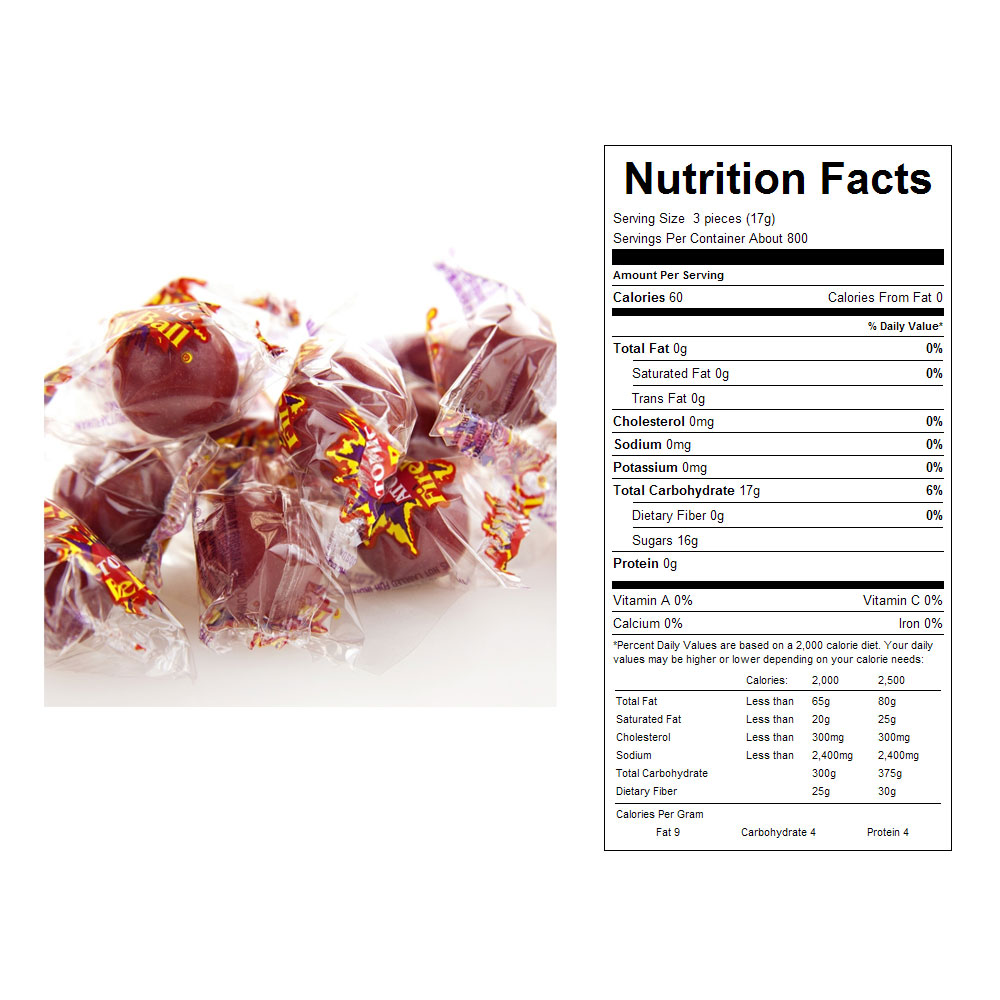 wrapped small atomic fireballs bulk candy nutrition facts