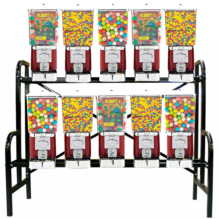 Rhino Pro Line Metal 10 Unit Bulk Vending Rack Combo