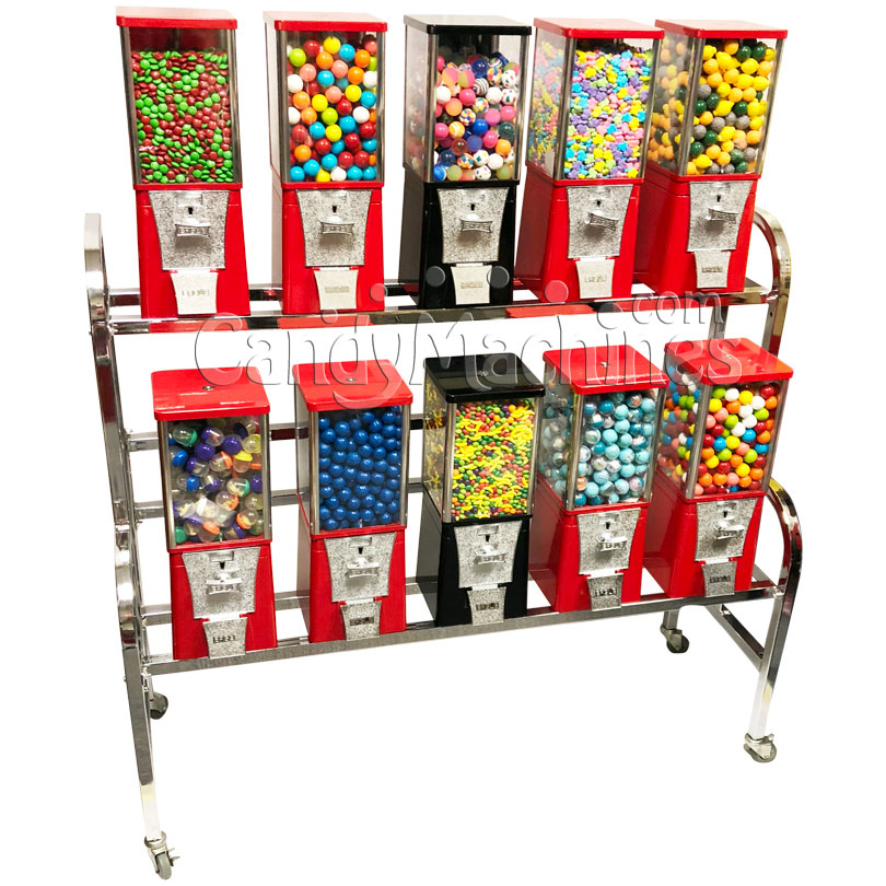 Buy Eagle 10 Unit Gumball and Candy Bulk Vending Rack Vending Machine