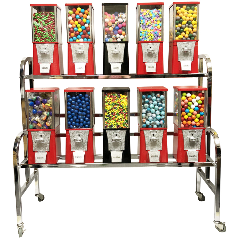 Buy Eagle 10 Unit Gumball and Candy Bulk Vending Rack Vending Machine