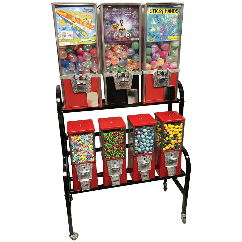 Buy Eagle 7 Unit Toy Bulk Vending Rack Vending Machine Supplies For Sale