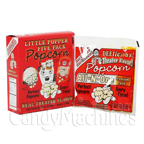 Buy 4 Oz. All-N-One Premium Tri-Pak Portion Popcorn - 5 Pack - Vending