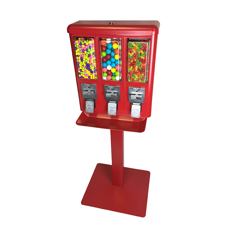 Triple candy vending machine