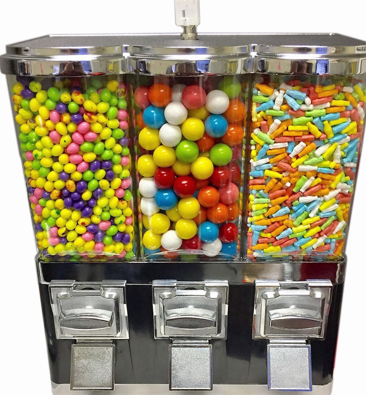 Triple Canister Vending Machine Three Canister Gumball Machine
