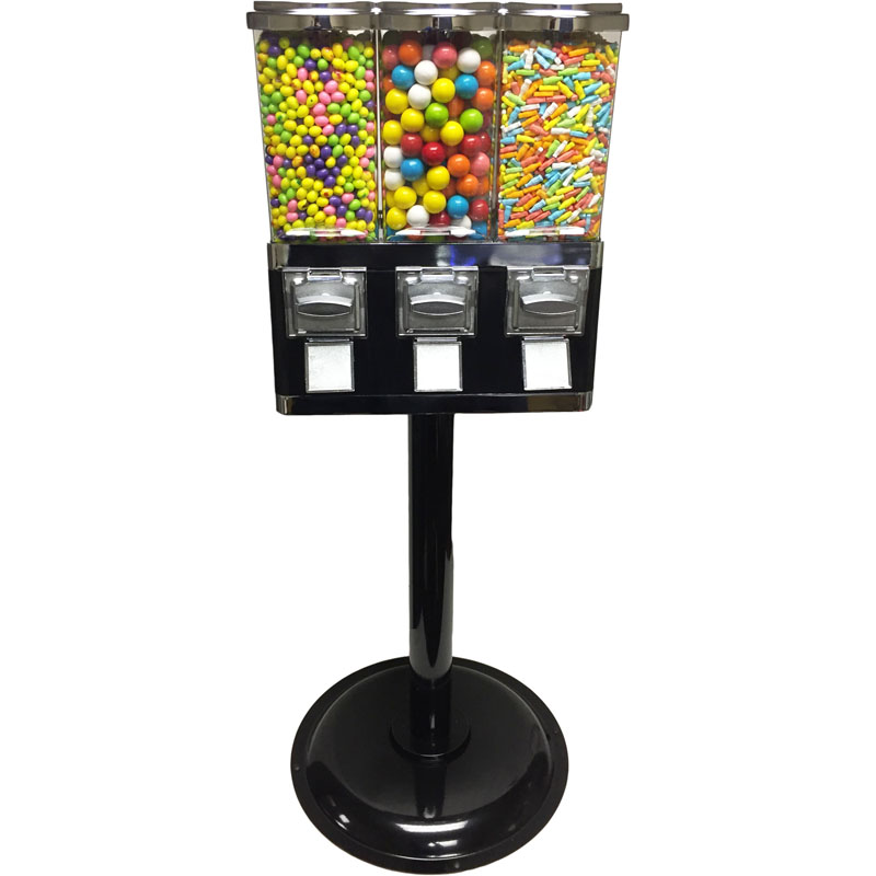 Triple Canister Vending Machine Three Canister Gumball Machine