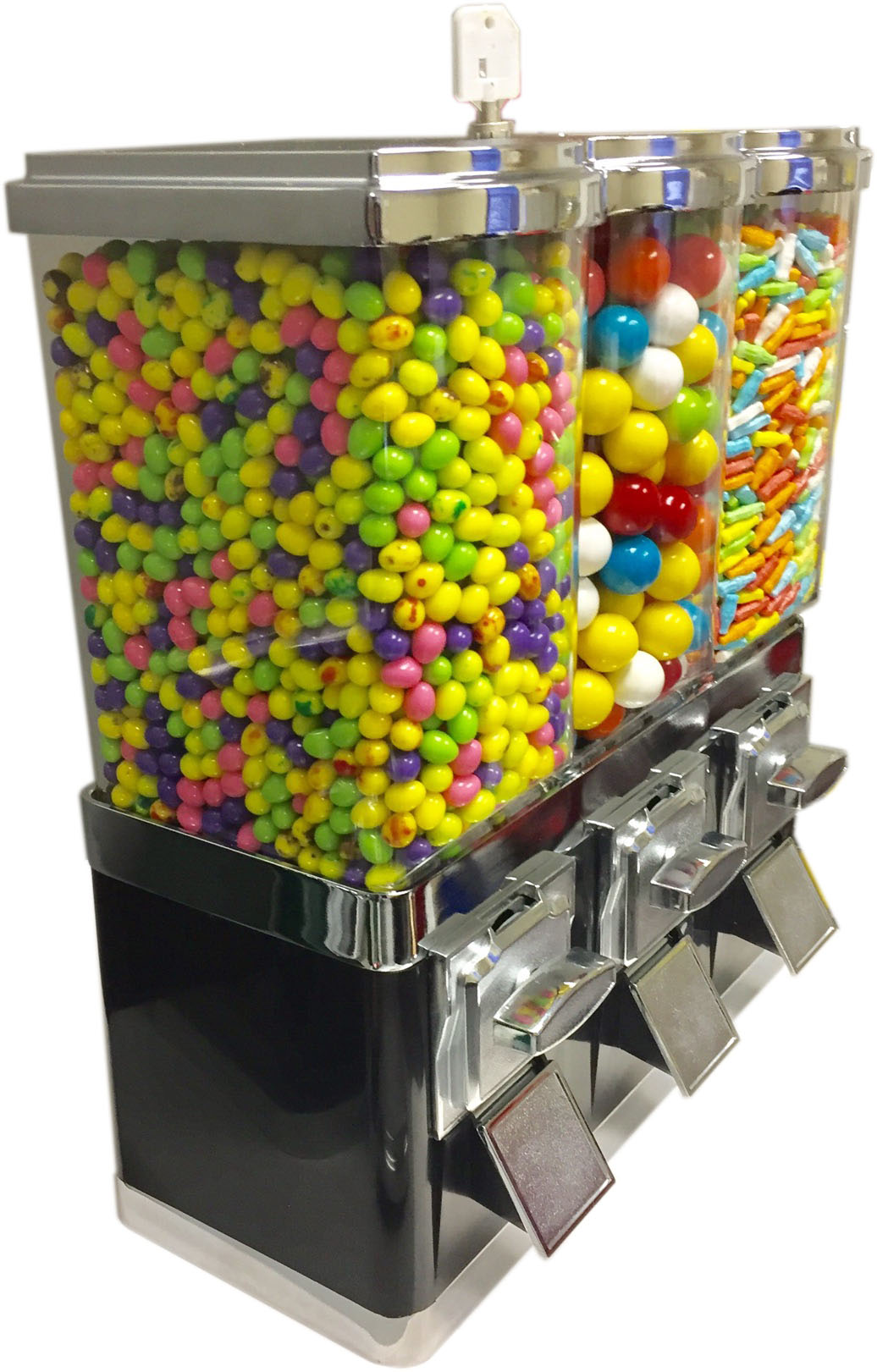 Triple Canister Vending Machine Three Canister Gumball Machine