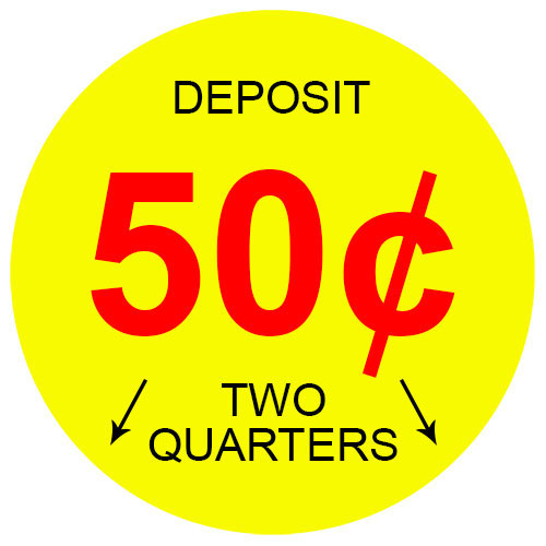 Buy 50 Cent 2Slots Coin Vending Machine Decal (Outside) Vending