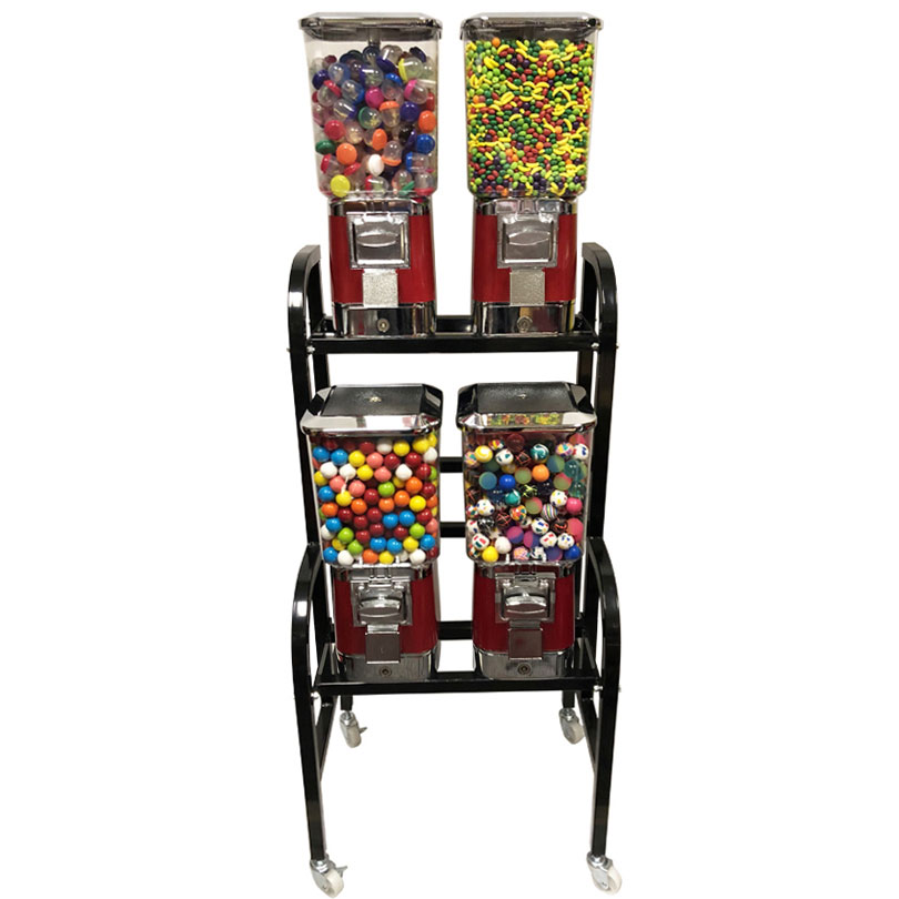 Buy ProVend 4 Unit Candy and Gumball Bulk Vending Rack Vending Machine Supplies For Sale