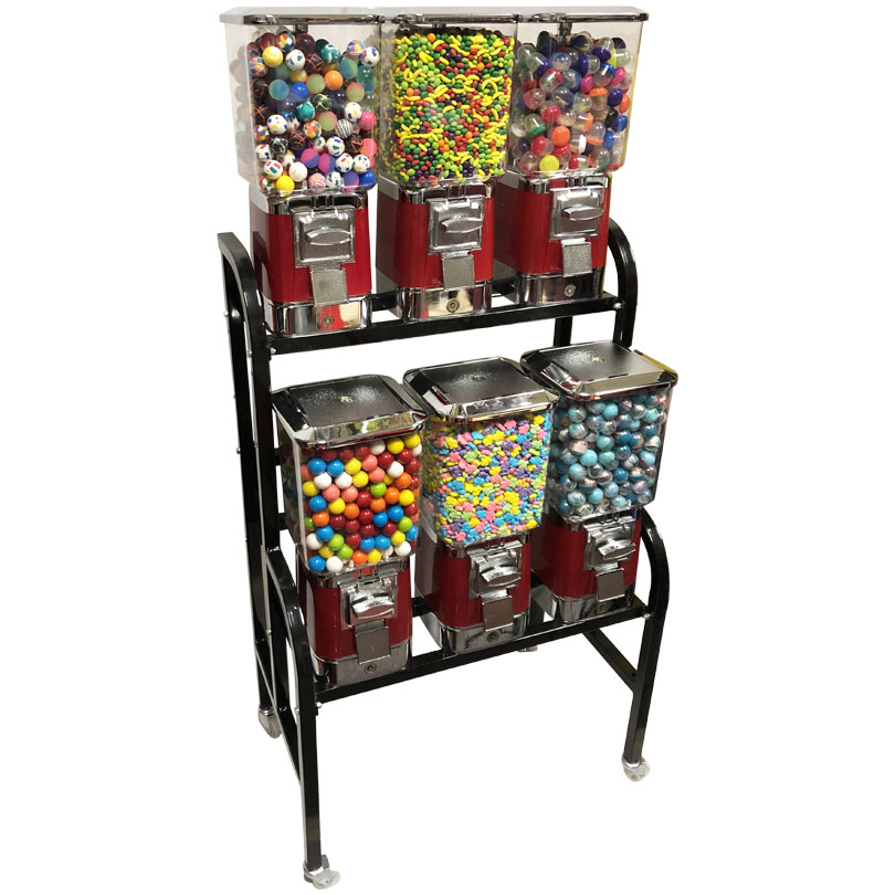 Buy ProVend 6 Unit Gumball and Candy Bulk Vending Rack Vending