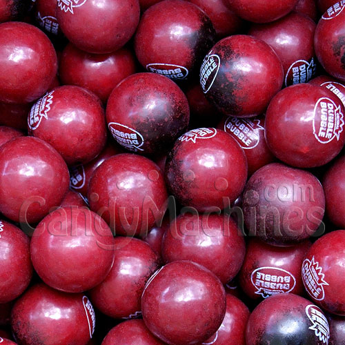 Dubble Bubble Black Cherry Vending Gumballs (1inch /850 ct