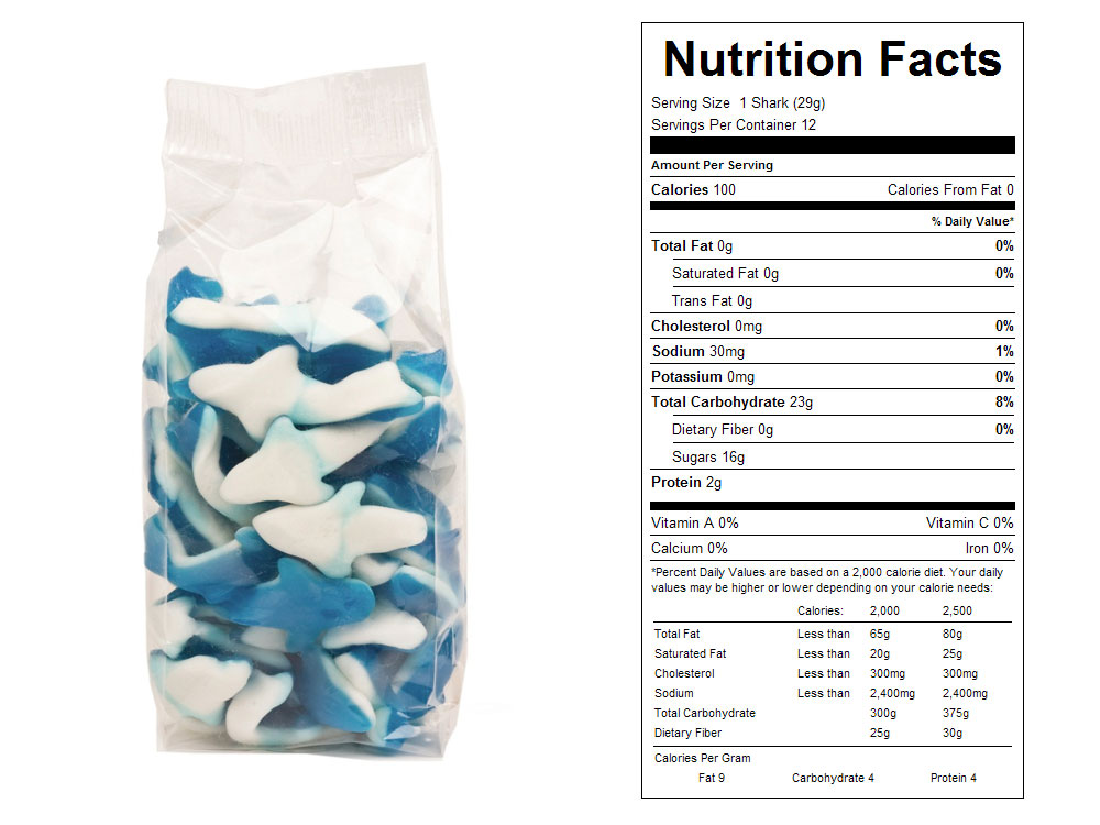 Buy Gummy Sharks Prepackaged Candy (9 lbs) Vending Machine Supplies