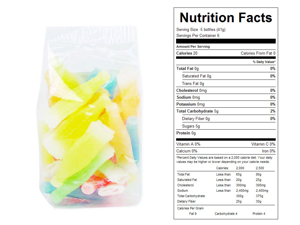 Buy Wax Bottles Prepackaged Candy (6 lbs) Vending Machine Supplies