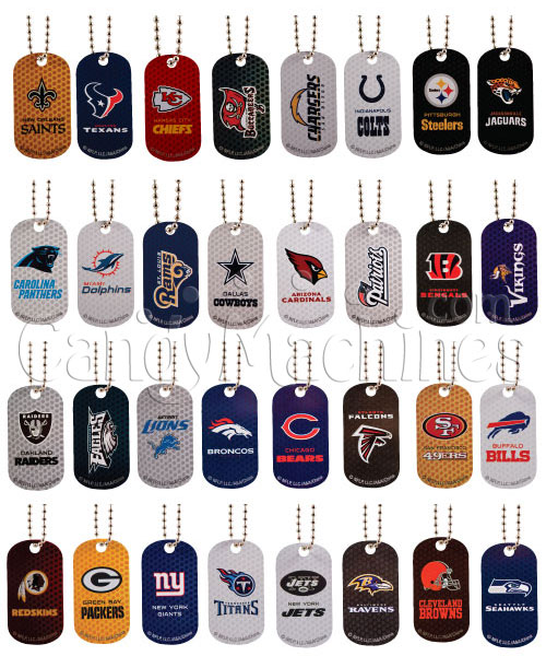 nfl dog tags