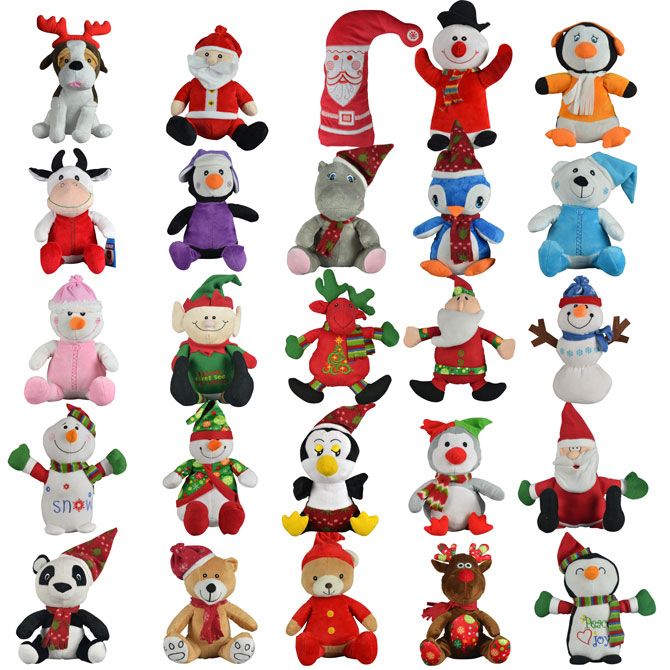 christmas plush animals