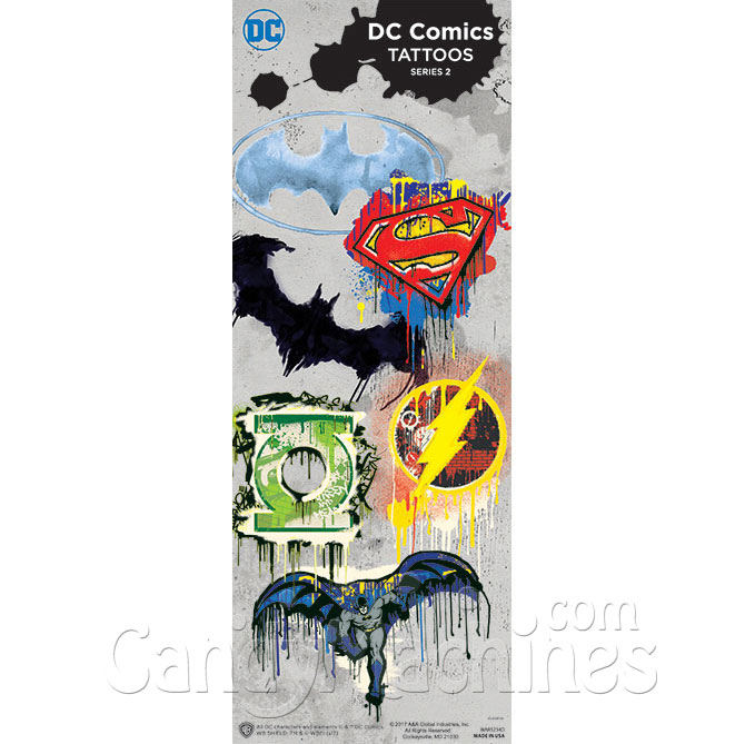 Buy DC Comics Logo Tattoos - Vending Machine Supplies For Sale