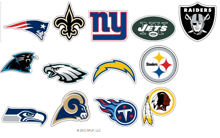 Nfl Team Logo Vending Machine Stickers