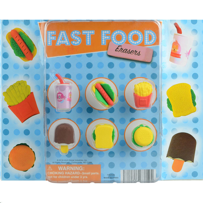 Buy Fast Food Erasers Vending Capsules Vending Machine Supplies For Sale