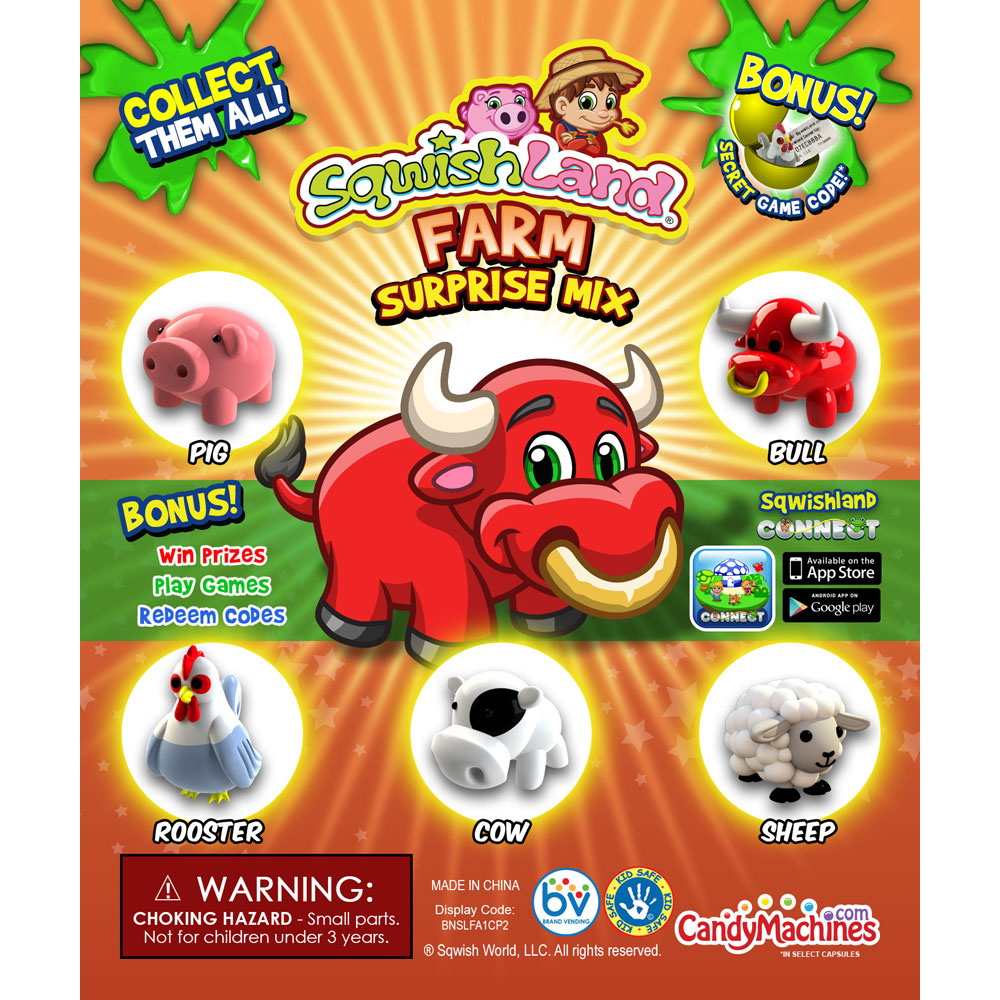 Buy Sqwishland Farm Vending Capsules Vending Machine Supplies For Sale