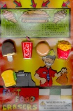 Fast Food Erasers Vending Capsules - Click Here To Buy!