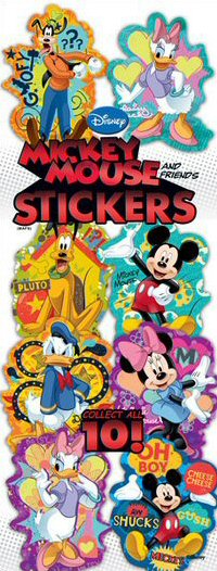 Excellent!! Vintage Stickers Mickey Mouse Vending Machine Disney
