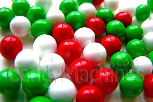 Red White Green Mix Mini Jawbreakers