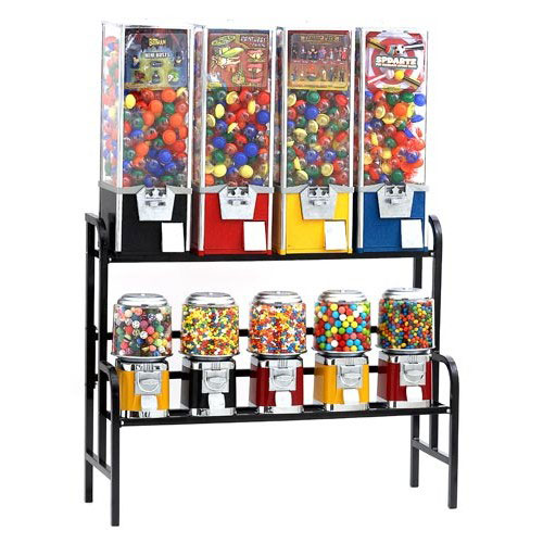 Rhino 9 All Metal Unit Toy & Candy Vending Machine Combo