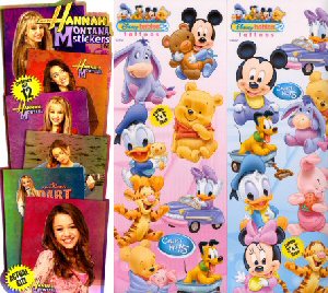 Disney Baby Sticker Tattoos and Hanna Montana Stickers