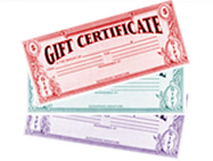 Gift Certificates - Click Here To Buy!