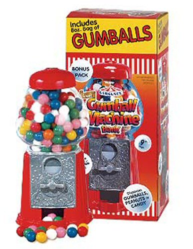 Small Gumball Bank w/ Gumballs 