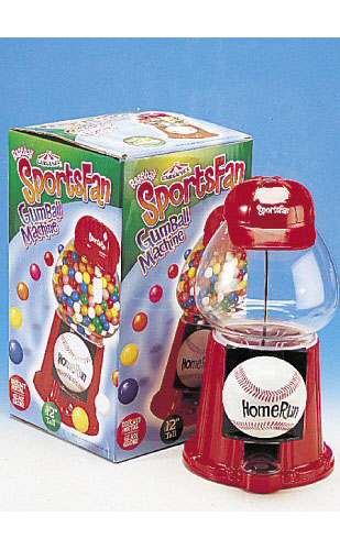 Sports Fan Gumball Machine, Baseball