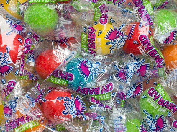 Cry Baby Extra Sour Wrapped Gumballs - 240 ct. Jar