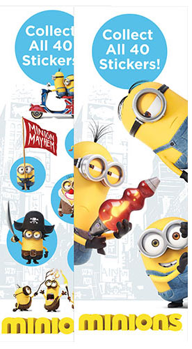 Minion Dress Up Vending Stickers