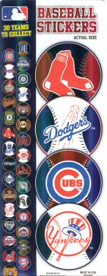 MLB Baseball Vending Stickers