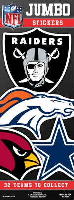 NFL Jumbo Team Logo Vending Stickers - Click Here To Buy!