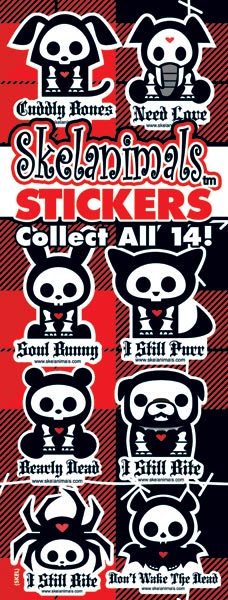 Skelanimals Vending Stickers - Click Here to Buy