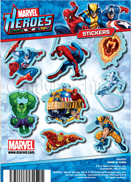 Marvel Heroes Stickers Vending Capsules