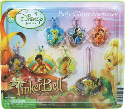 Disney Fairy Puffy Glitter Necklaces Vending Capsules - Click Here To Buy!