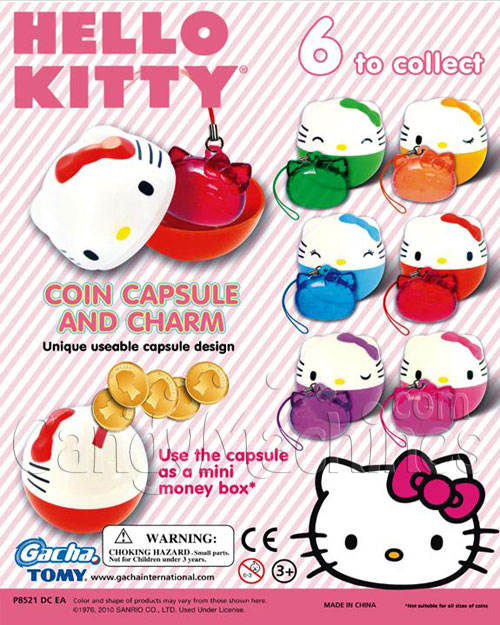 Hello Kitty Coin Capsule and Charm Vending Capsules