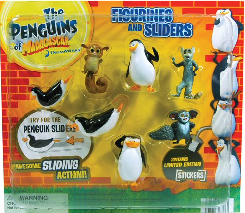 Penguins of Madagascar Figurines and Sliders Vending Capsules