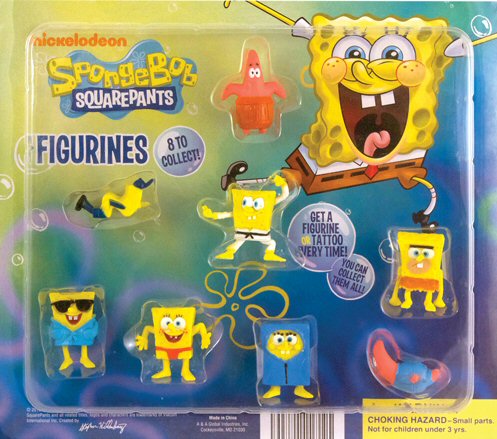 Spongebob Figurines & Mini Tattoos Mix Vending Capsules